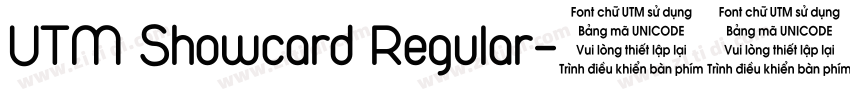 UTM Showcard Regular字体转换